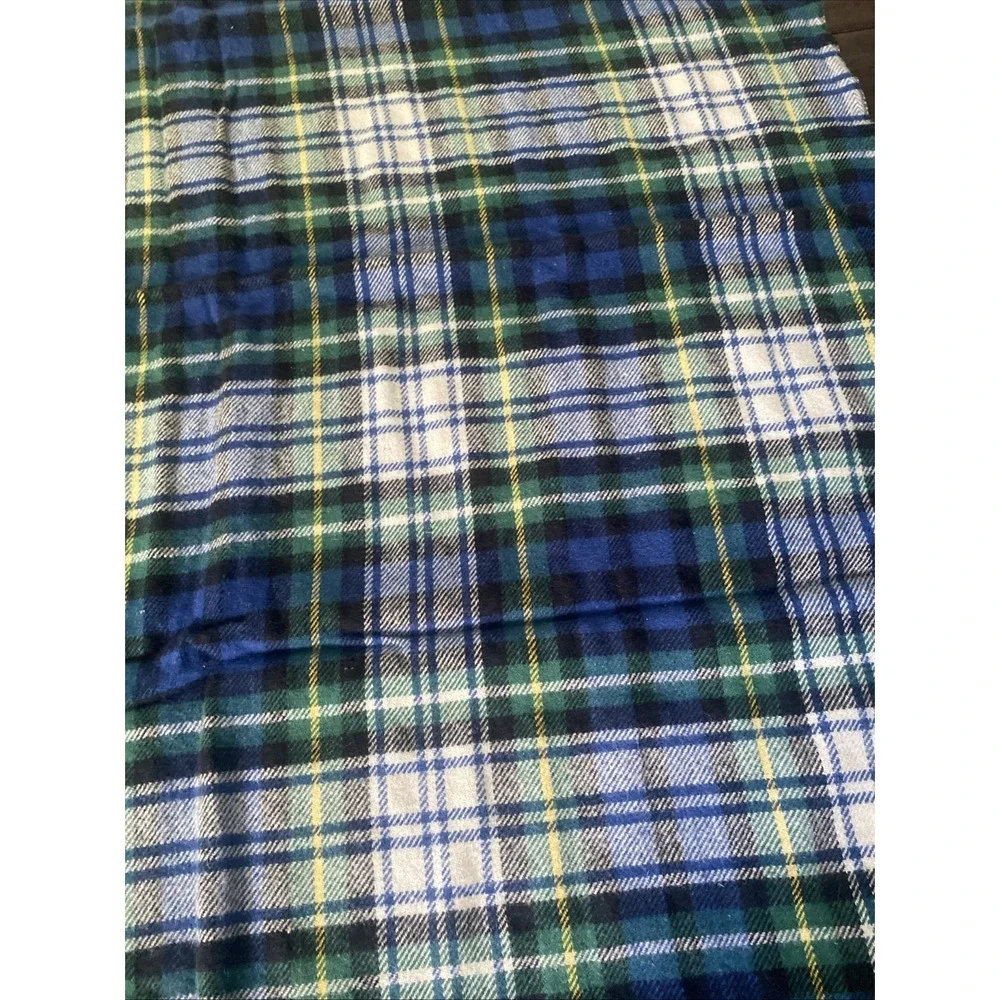Vintage Faribault Woolen Blackwatch Tartan Plaid WOOL Throw Blanket 51
